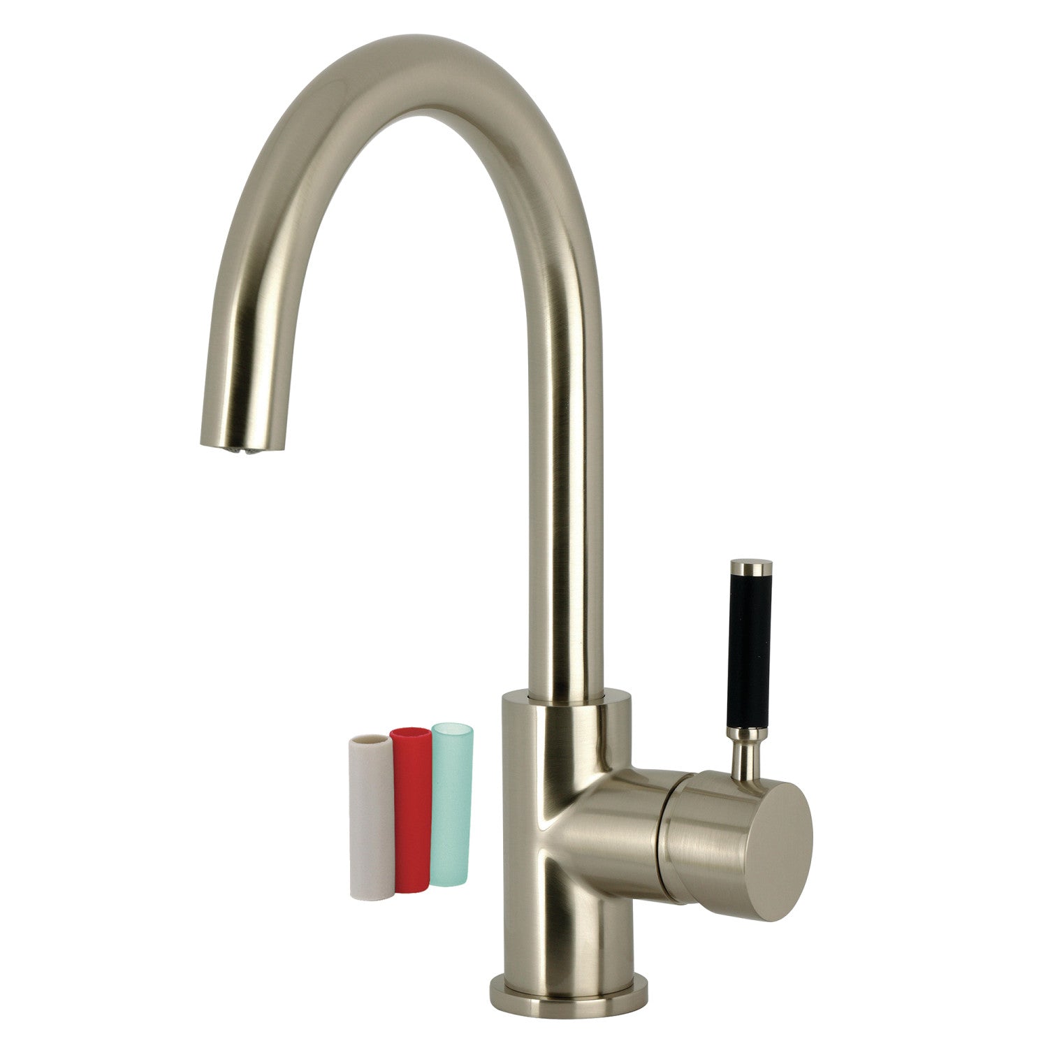 Kingston Sona LS8238DKL - Kaiser Single-Handle 1-Hole Deck Mount Vessel Faucet, Brushed Nickel — image 1